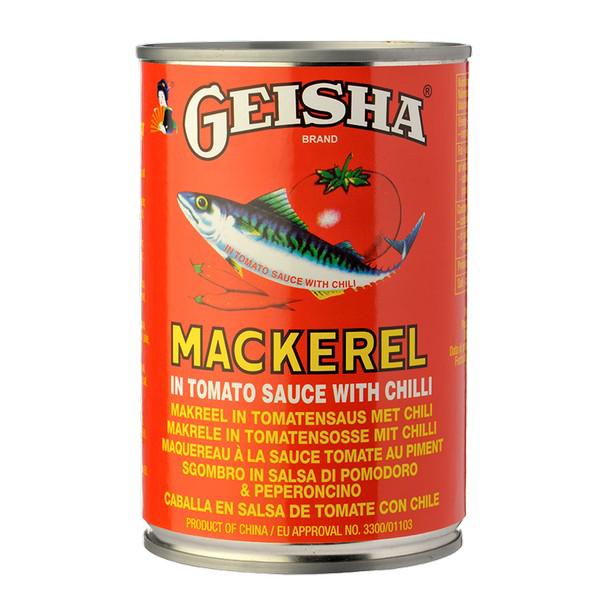 Geisha Mackerel in Tomato Sauce with Chilli 12x425g